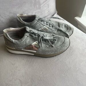 Michael Kors Gray and Silver sneaker size 8.5‎